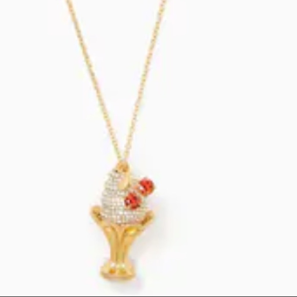 Kate spade ice cream sundae necklace new with tags